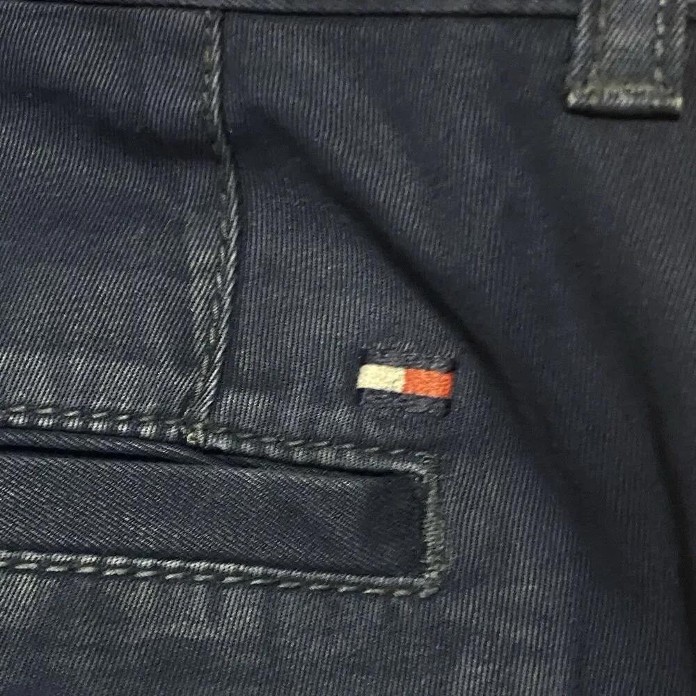 Tommy Hilfiger Mens Chino Pants Trousers 34x30 Navy Cotton Missing Back Buttons